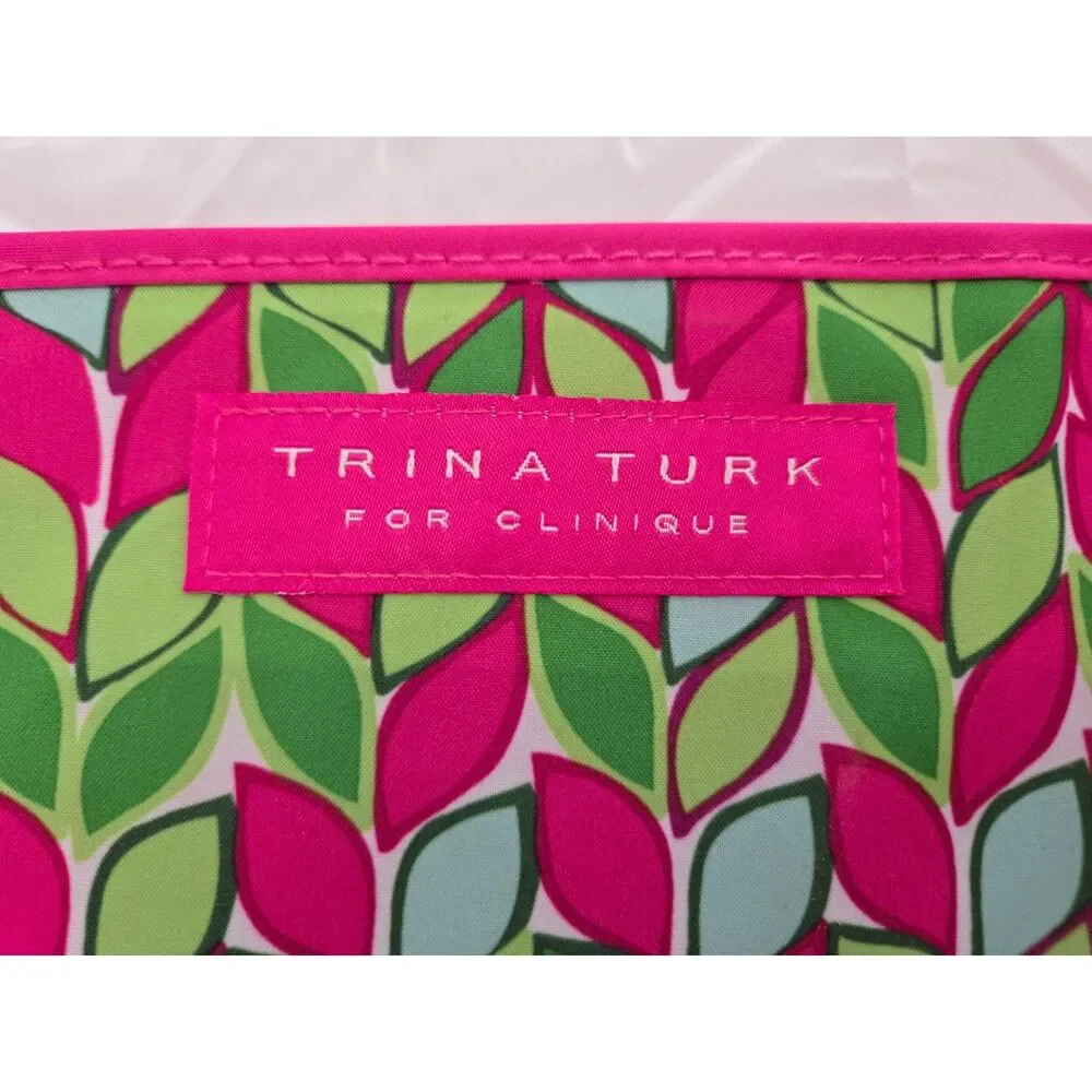 Trina Turk Clinique Makeup Bag Coin Purse Pink Multicolor Travel